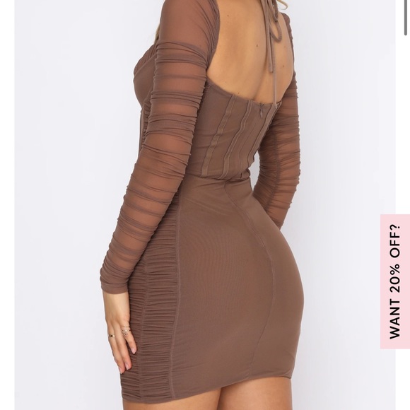 White fox mini dress - Picture 5 of 6